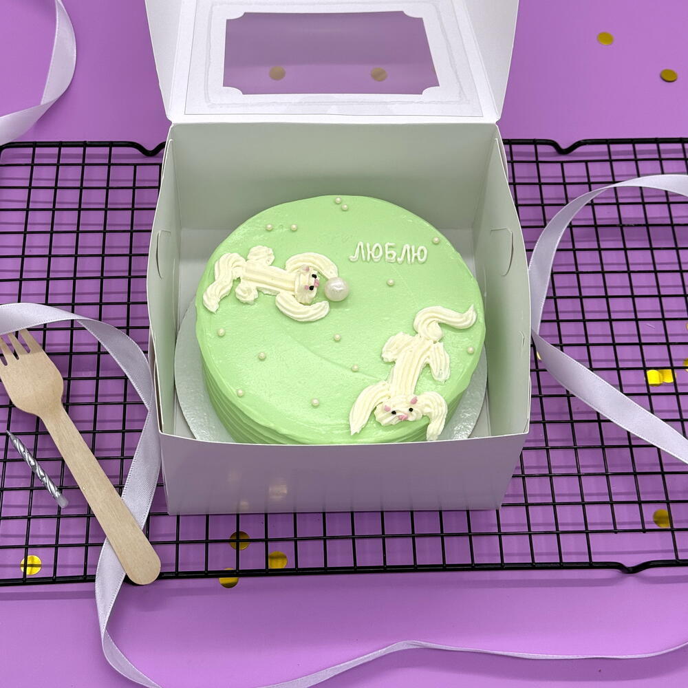 -15% Бенто торт "Люблю" с котиками на День рождения близкому человеку