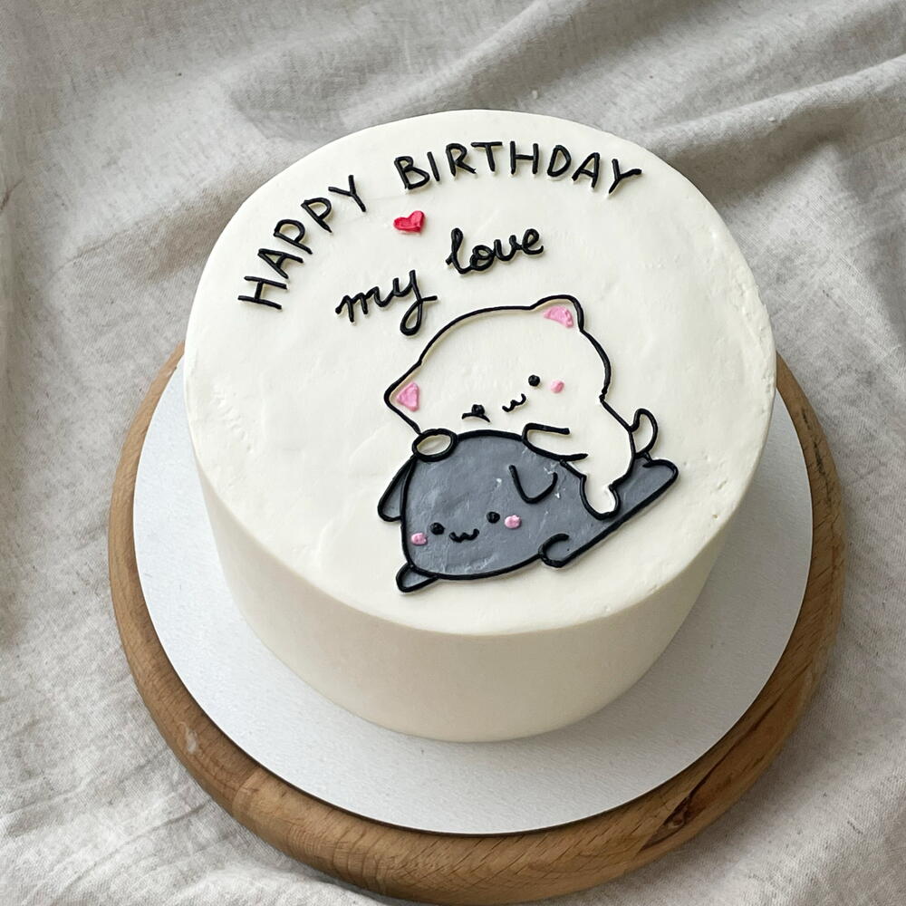 Бенто 1 кг Happy Birthday my love с котами