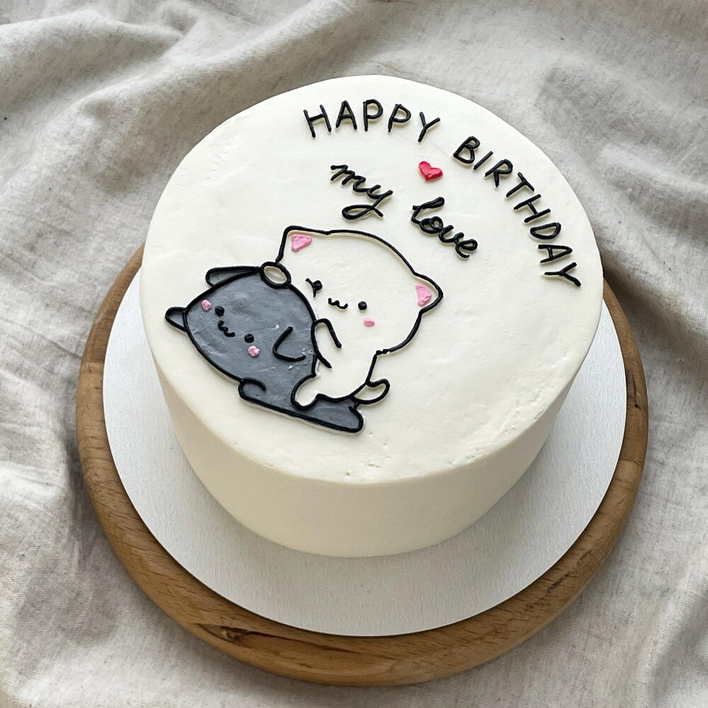 Бенто 1 кг Happy Birthday my love с котами