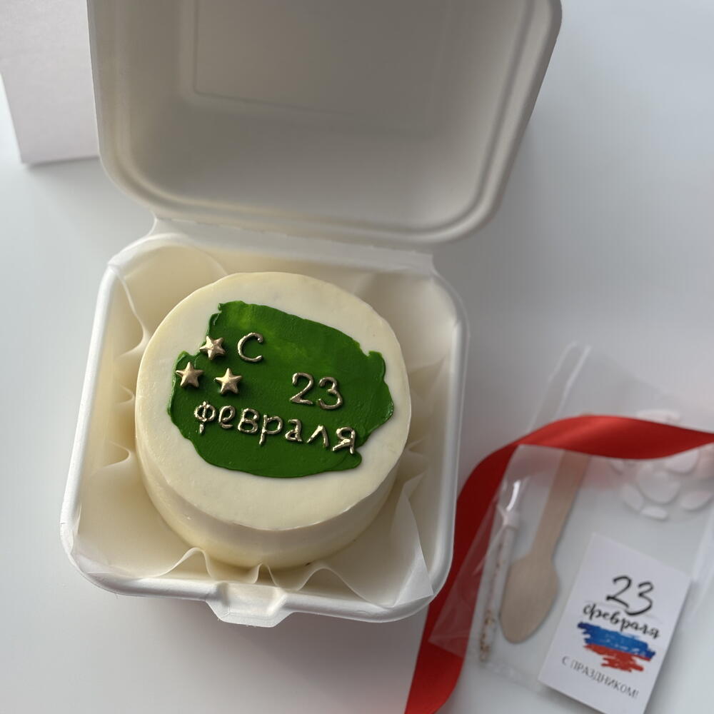 Бенто 23 февраля с сахарной картинкой