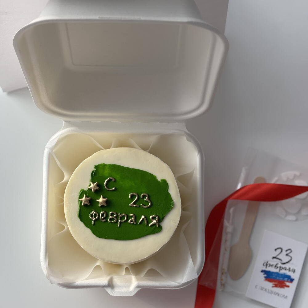 Бенто 23 февраля с сахарной картинкой