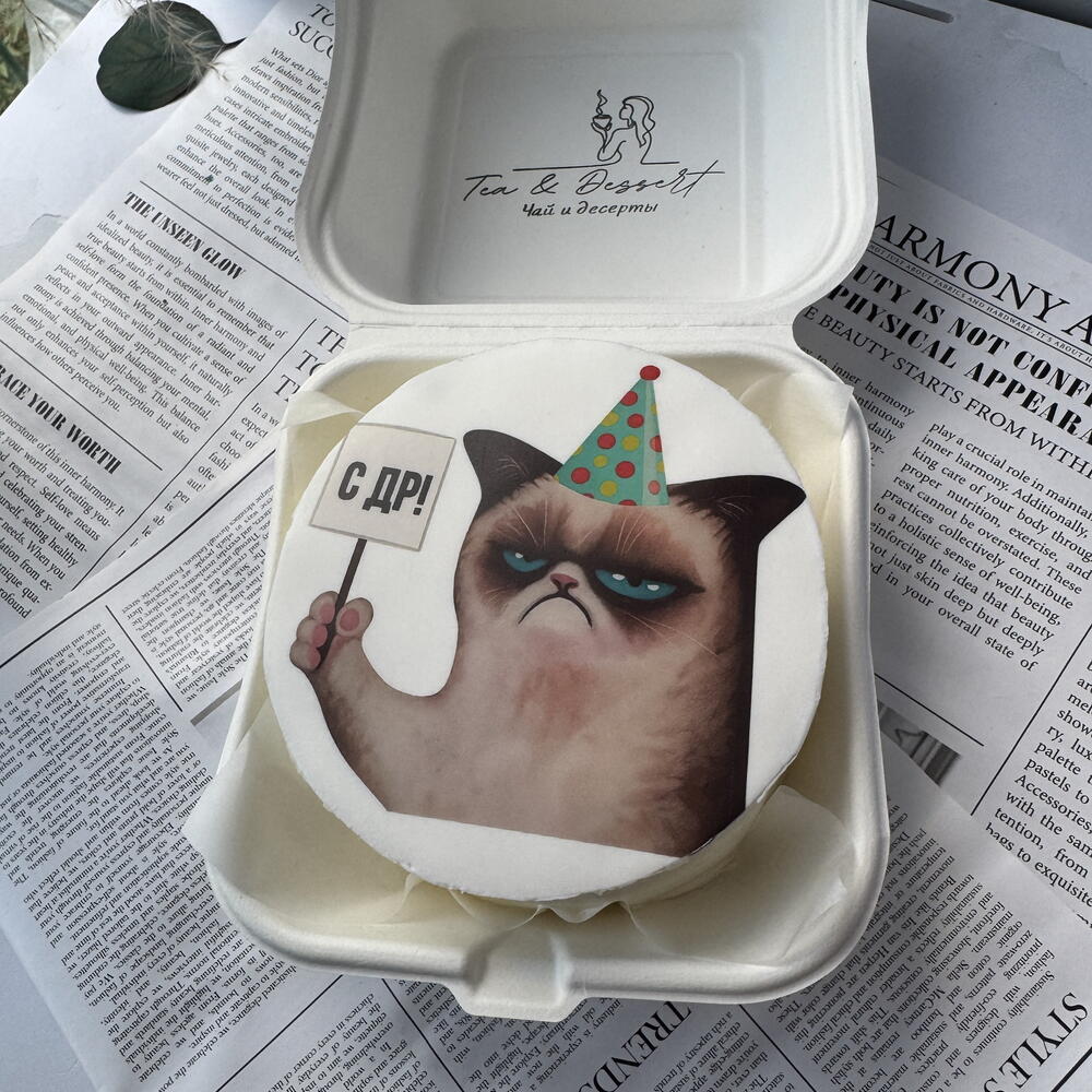 Бенто 600 гр с котом день рождения