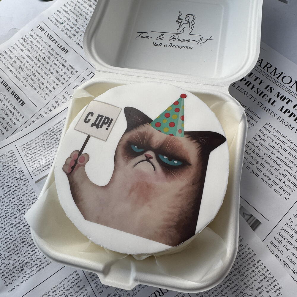 Бенто 600 гр с котом день рождения