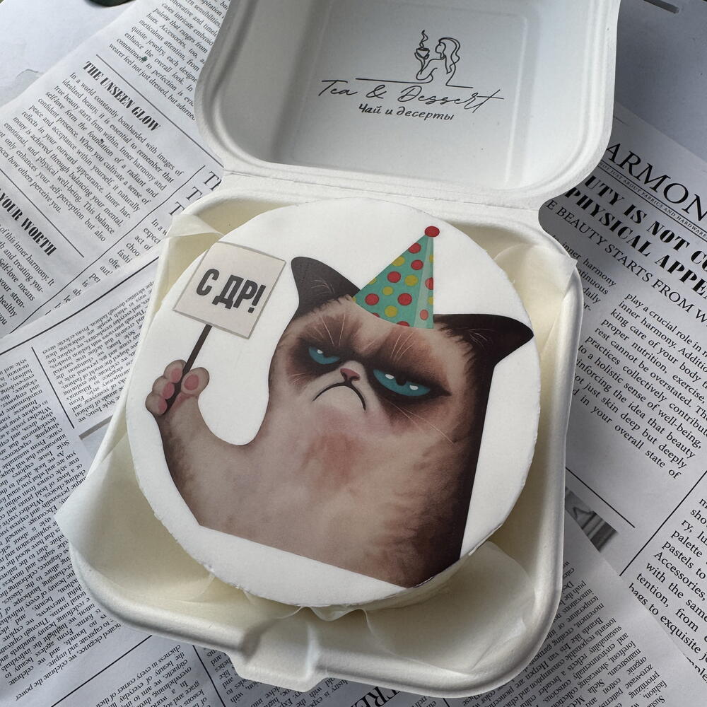 Бенто 600 гр с котом день рождения