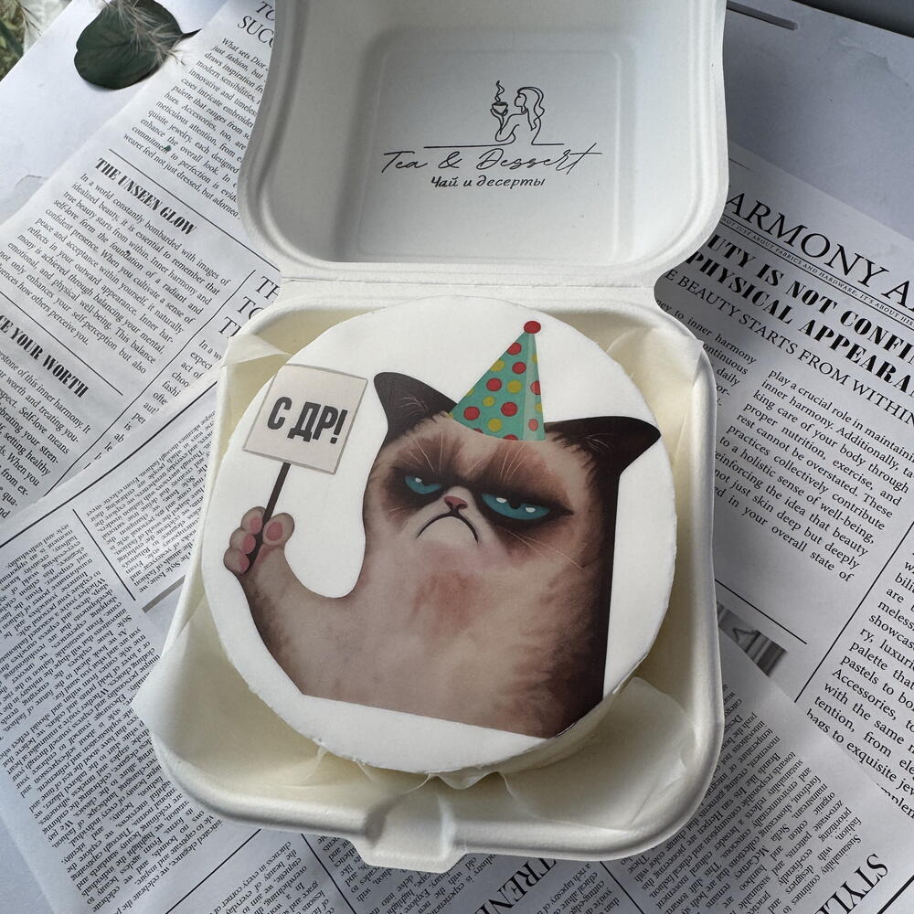 Бенто 600 гр с котом день рождения