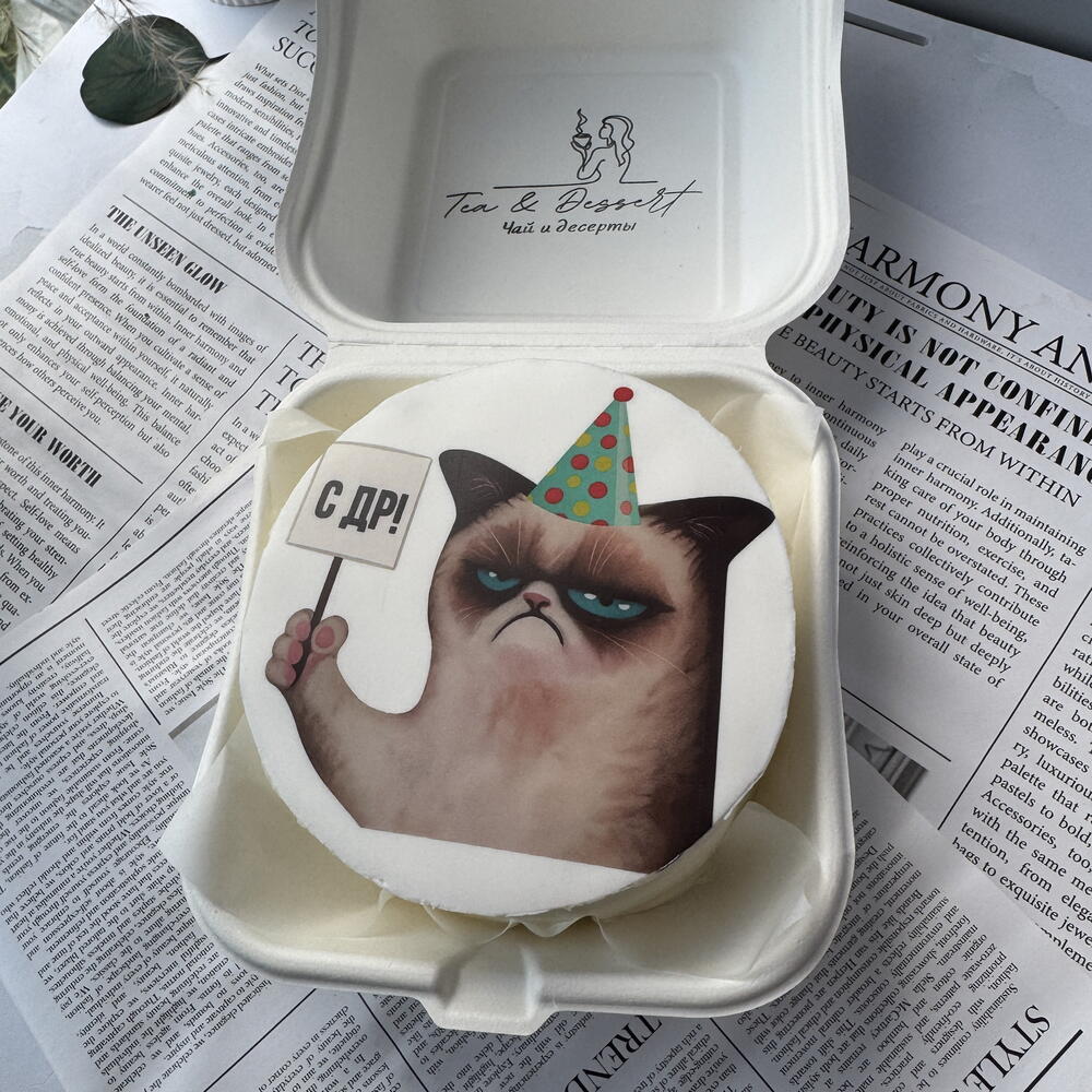 Бенто 600 гр с котом день рождения