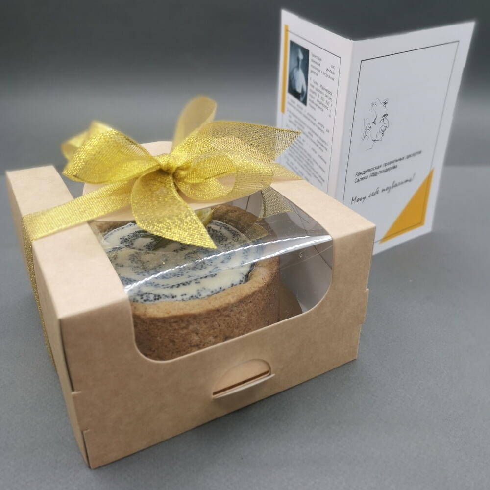 Бенто-чизкейк "Нежность" | 0.4 кг | творожно-маковый