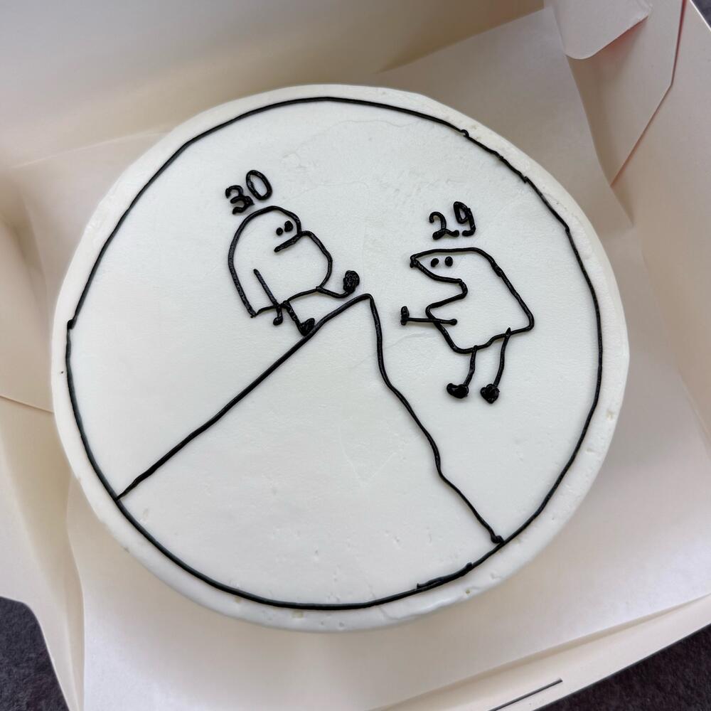 Бенто happy birthday с кремовыми цветочками 🌸