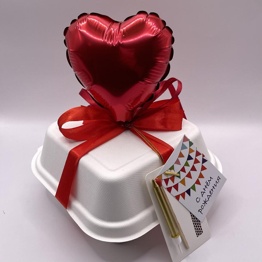 Бенто ламбет с рюшами, красными бантиками и Вашей надписью XL 700гр