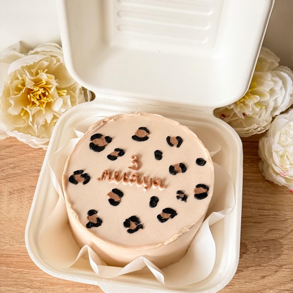 Бенто леопард принт любая надпись