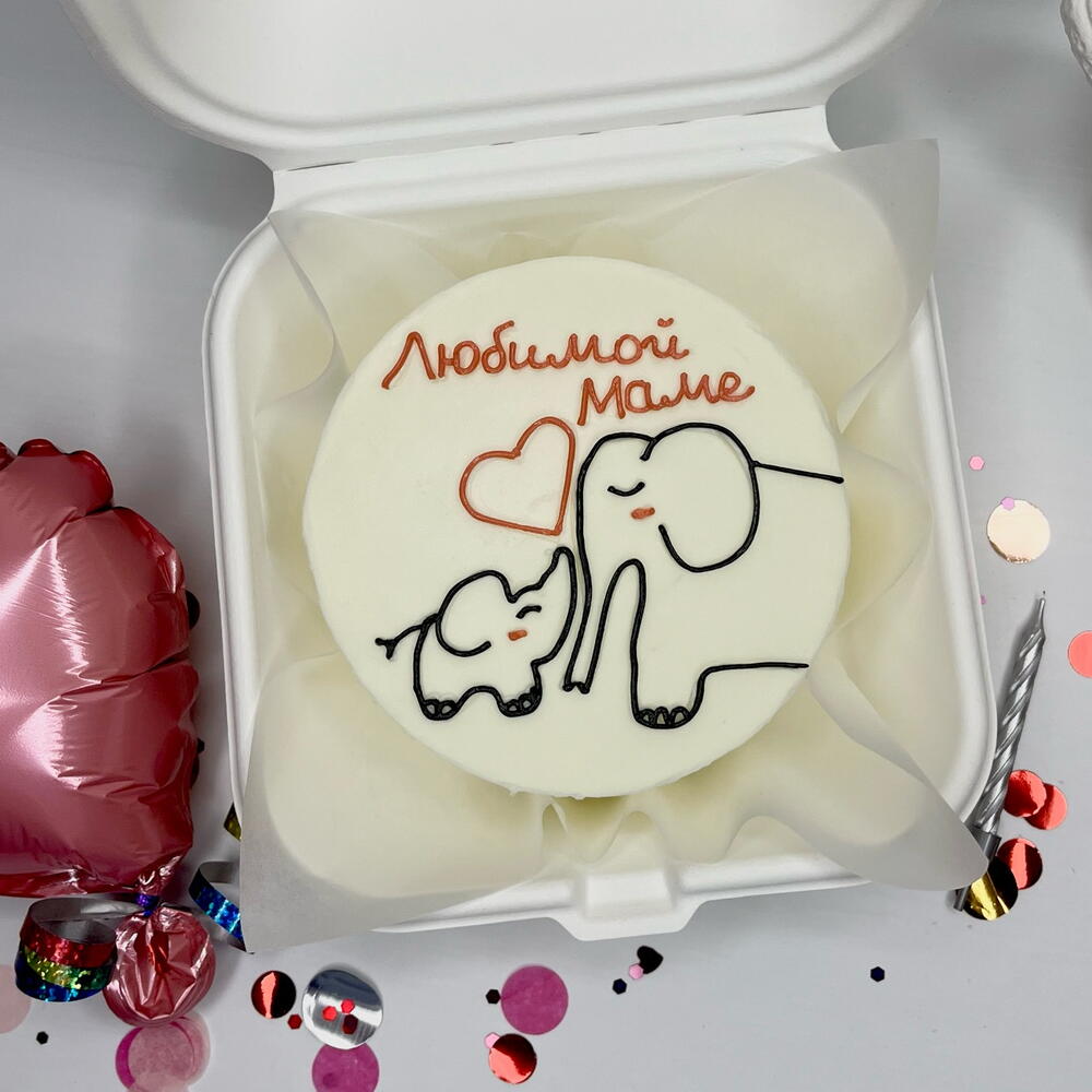 Бенто «Любимой маме»торт на День Матери