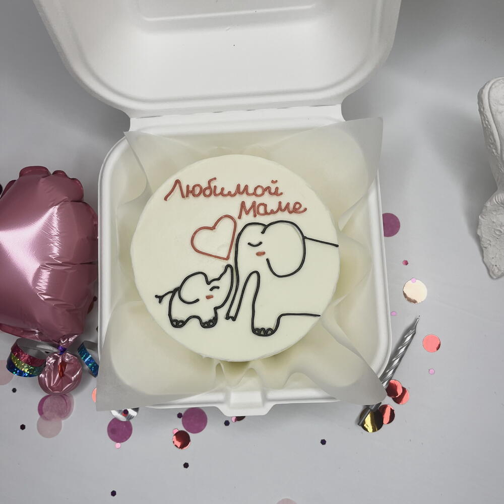 Бенто «Любимой маме»торт на День Матери