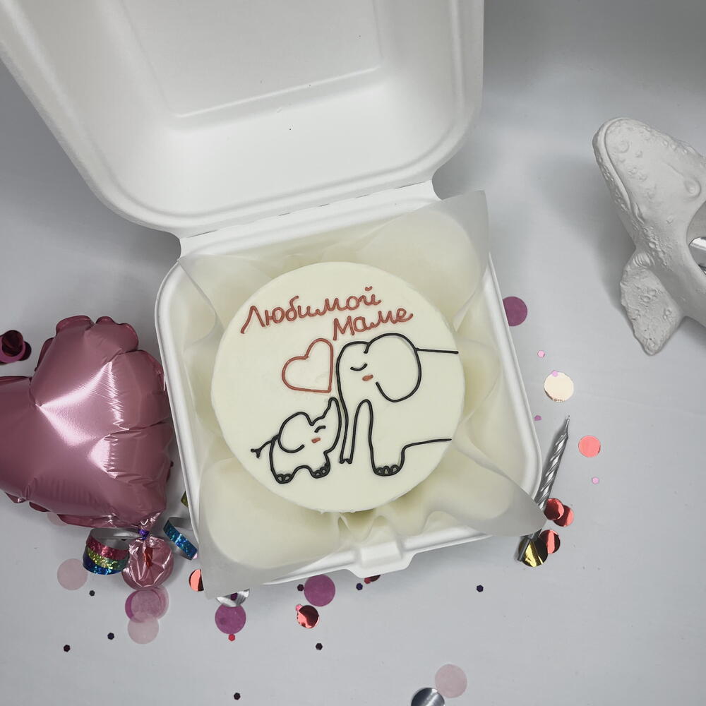 Бенто «Любимой маме»торт на День Матери