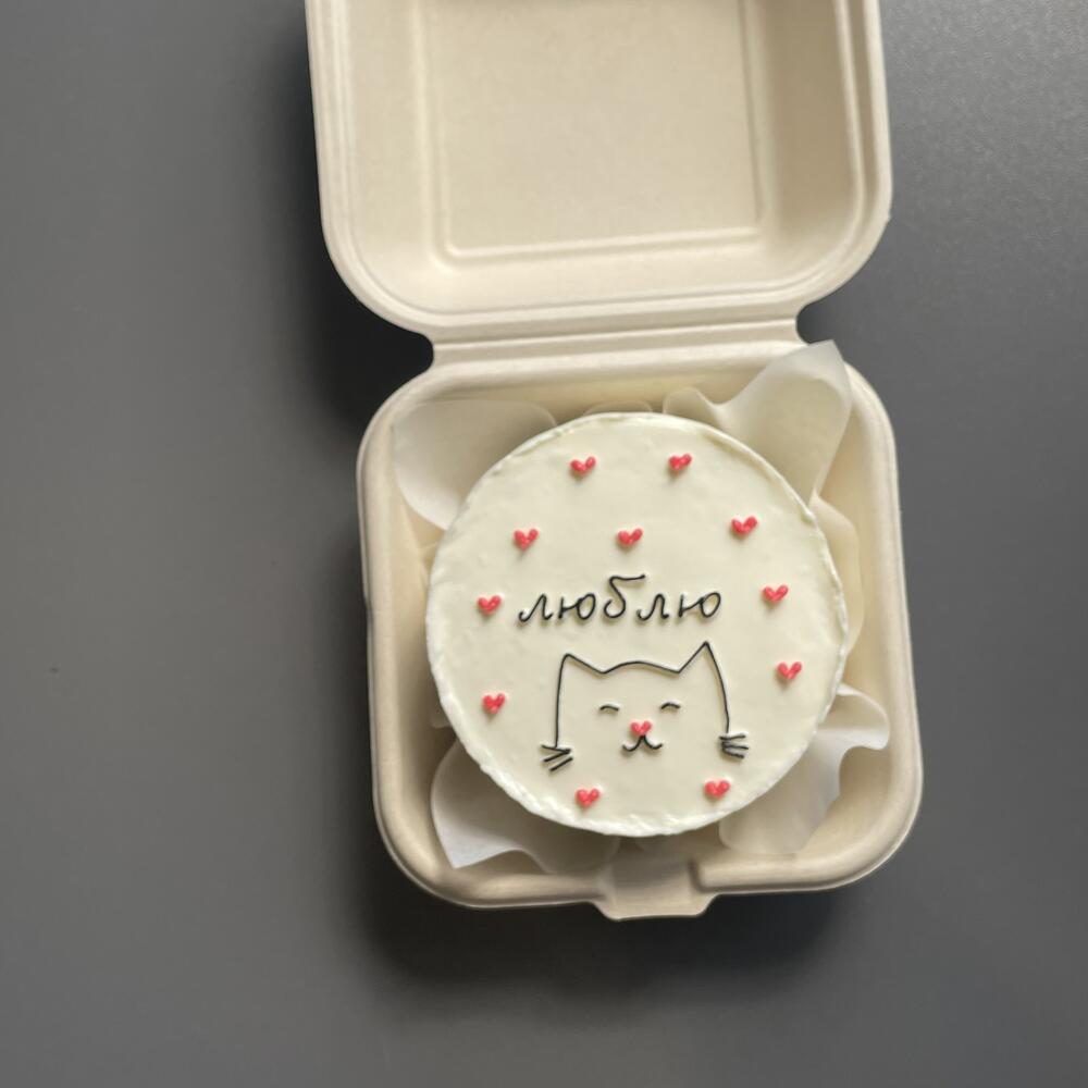 Бенто «люблю» с котиком