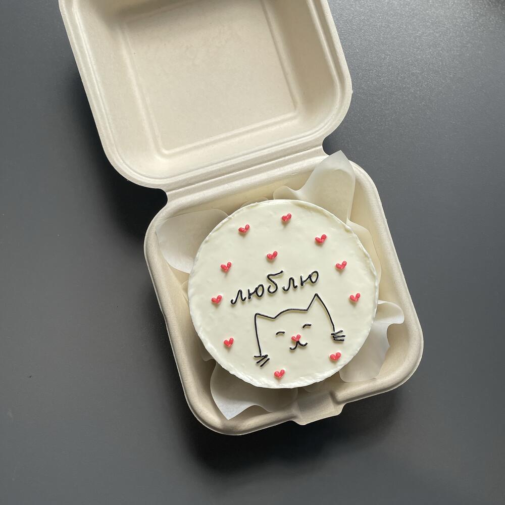 Бенто «люблю» с котиком