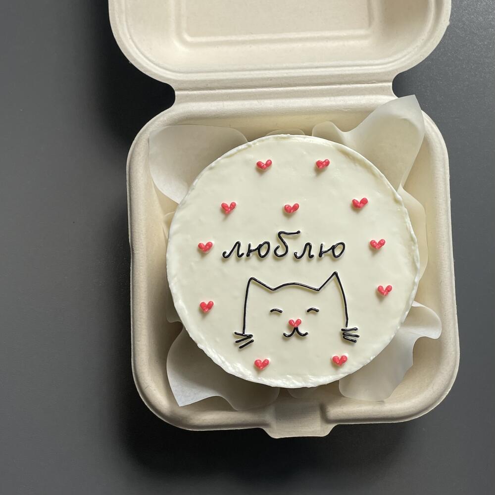 Бенто «люблю» с котиком