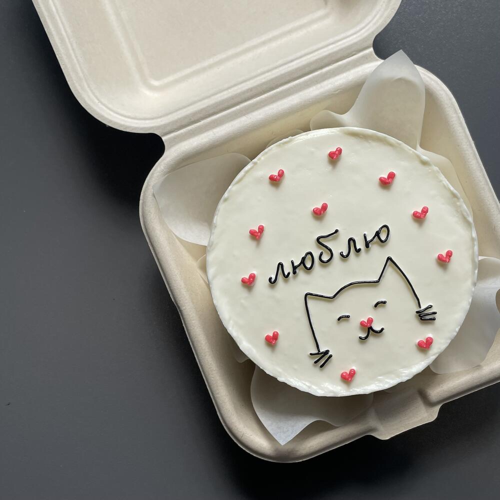 Бенто «люблю» с котиком