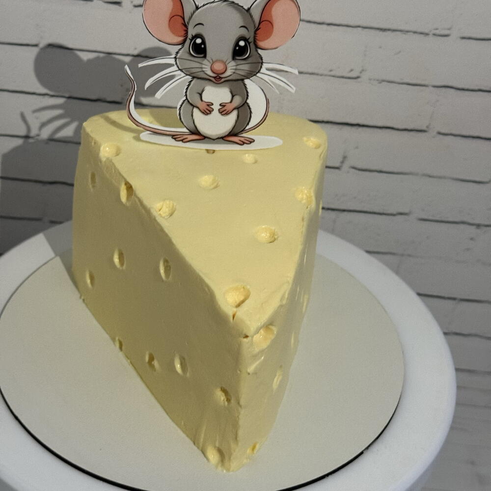 Бенто макси кусочек сыра с мышкой для мамы , любимой девушке , сестре , дочке