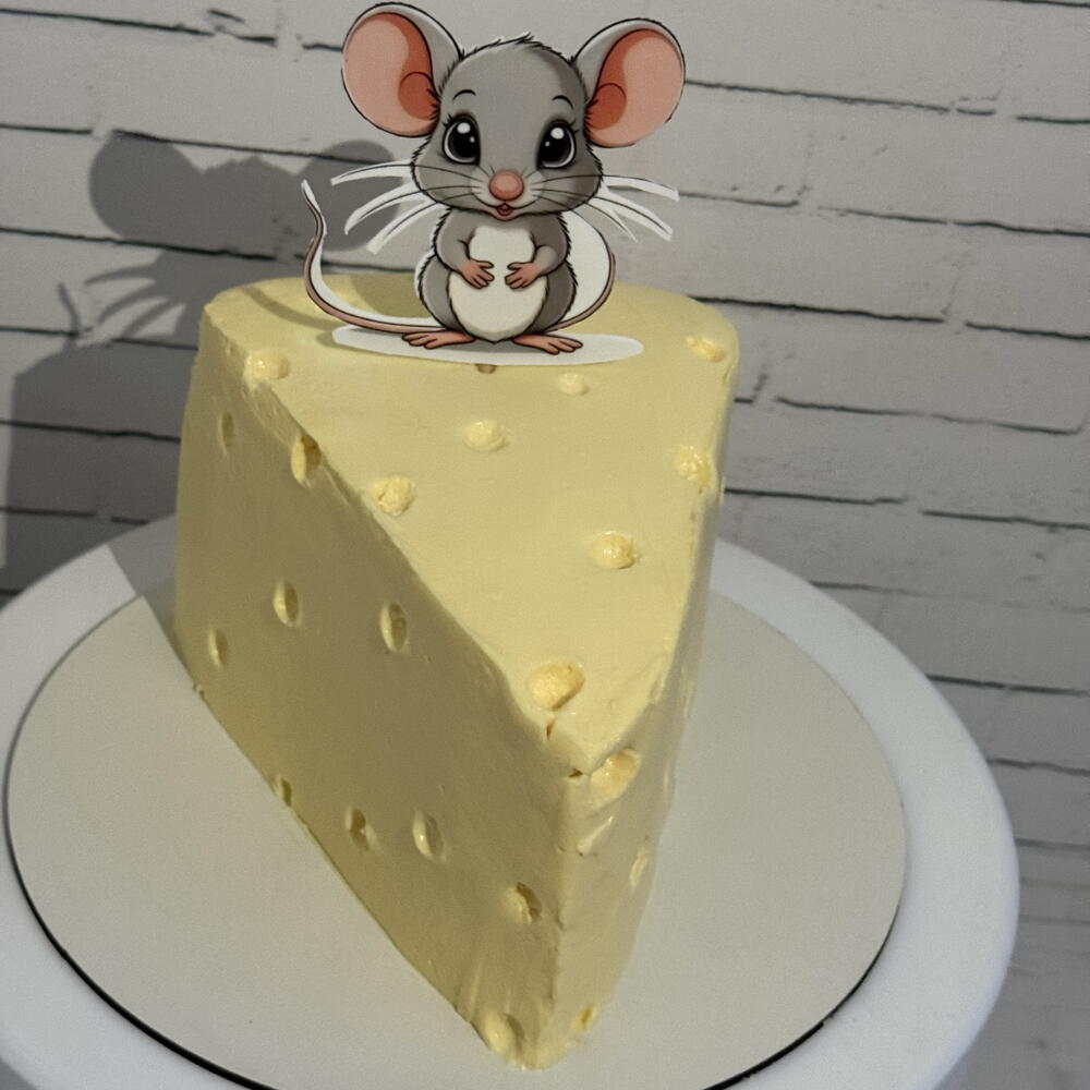 Бенто макси кусочек сыра с мышкой для мамы , любимой девушке , сестре , дочке