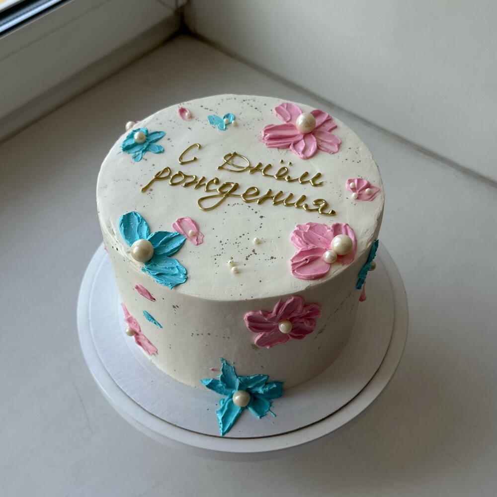 Бенто макси «С Днем рождения» с цветами