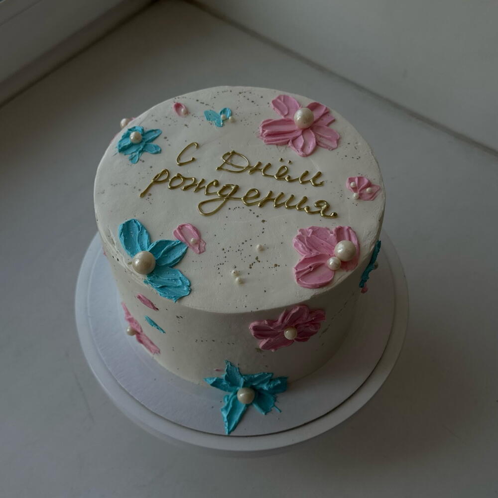 Бенто макси «С Днем рождения» с цветами