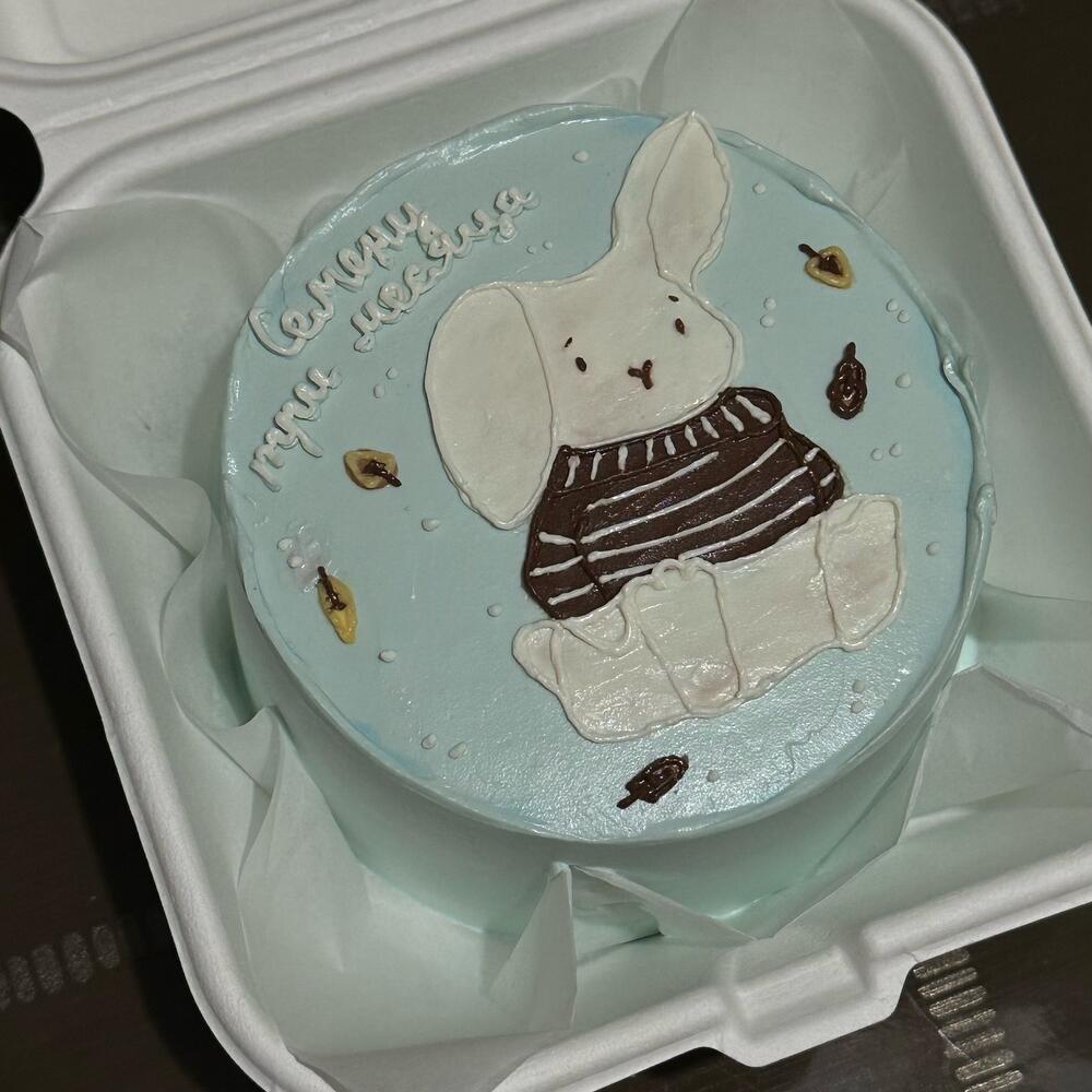 Бенто малышу на каждый месяц с зайчиком