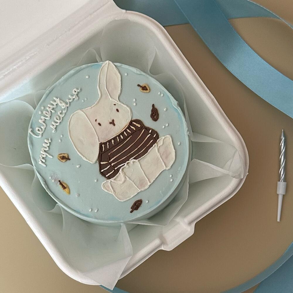 Бенто малышу на каждый месяц с зайчиком