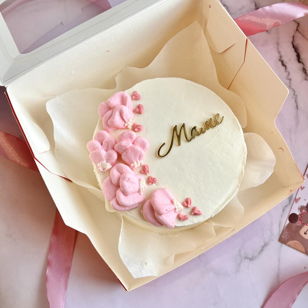 Бенто «маме» с кремовыми цветами для мамы/мамочки на День матери