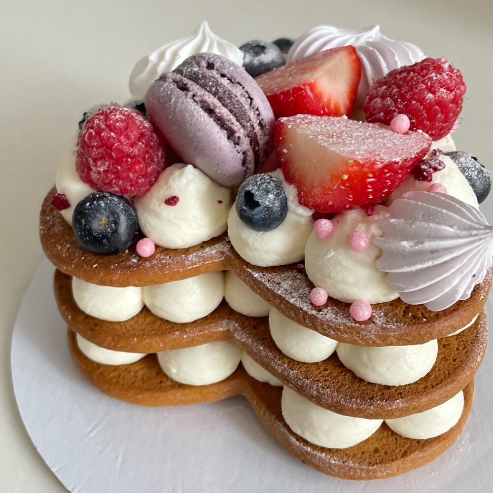 Бенто медовик сердце на 14 февраля День влюбленных