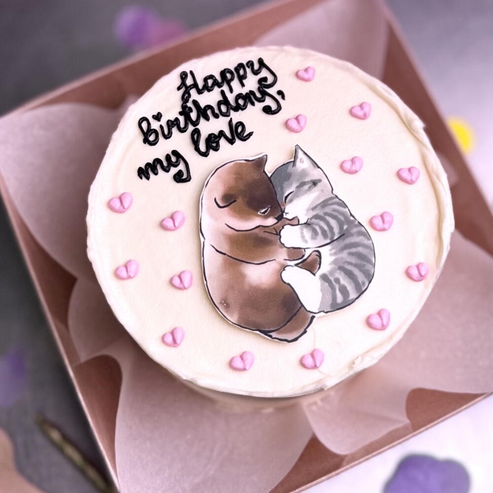 Бенто милые котик и сиба happy birthday my love