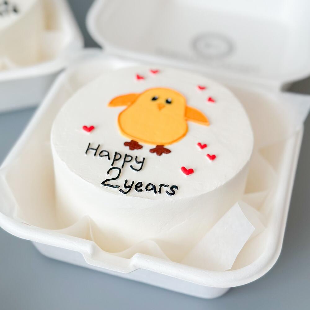 Бенто на день рождения сына/дочки с цыпленком Happy 2 years