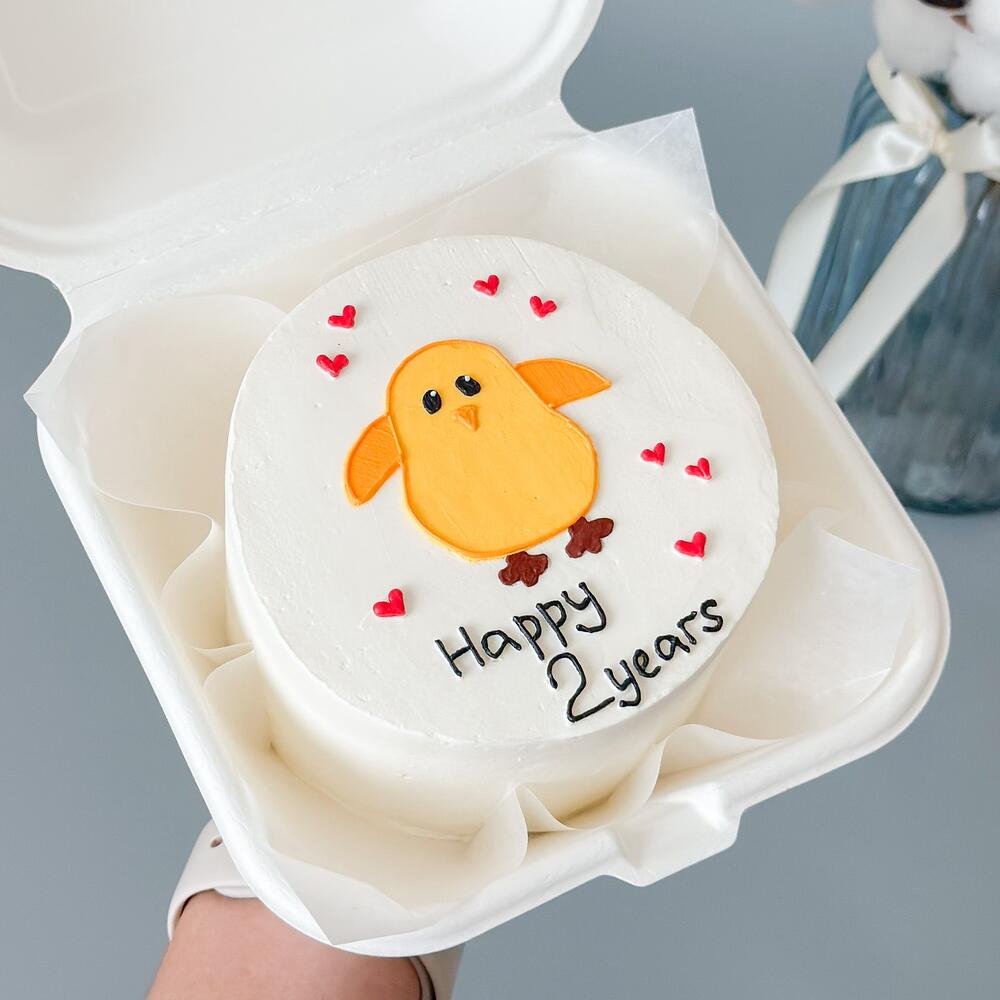 Бенто на день рождения сына/дочки с цыпленком Happy 2 years