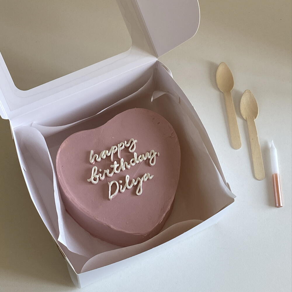 Бенто побольше сердце нежно-розовое