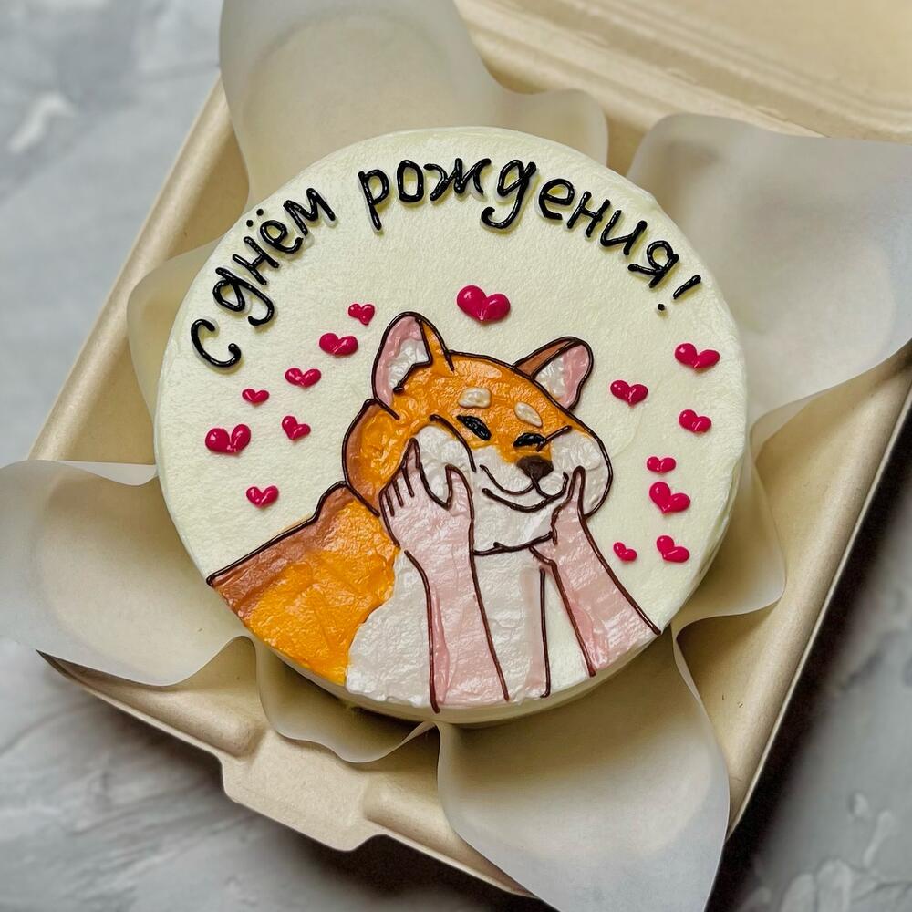 Бенто подарок для друга/бенто для подруги/ бенто с собакой/ бенто с акитой