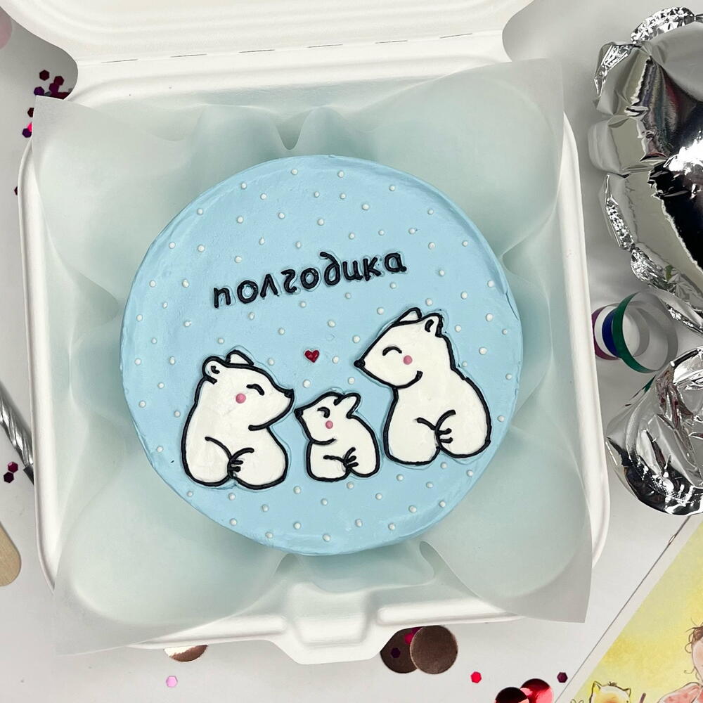 Бенто Полгодика с рисунком мишек