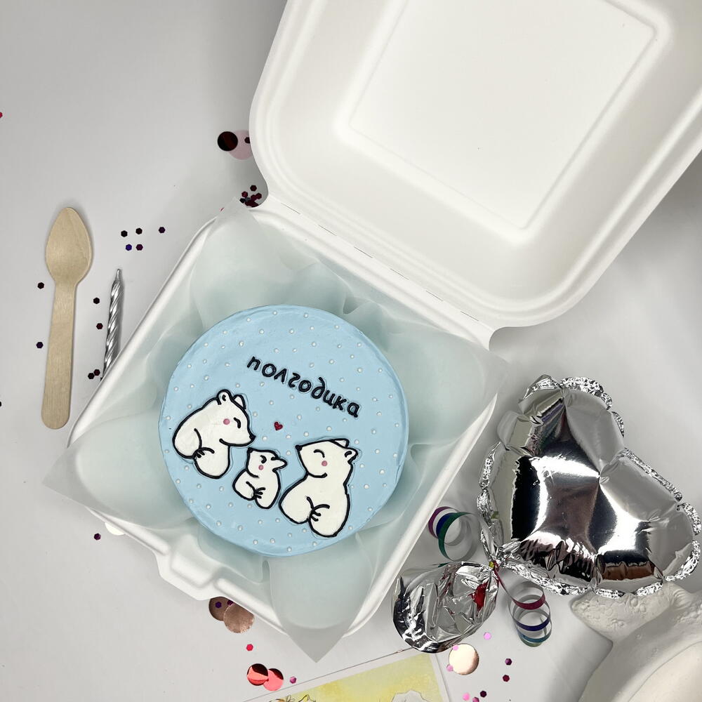 Бенто Полгодика с рисунком мишек