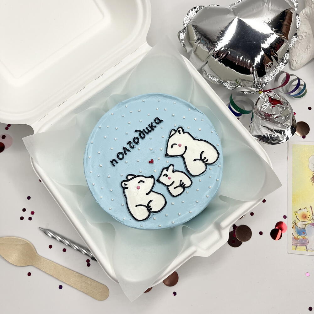 Бенто Полгодика с рисунком мишек