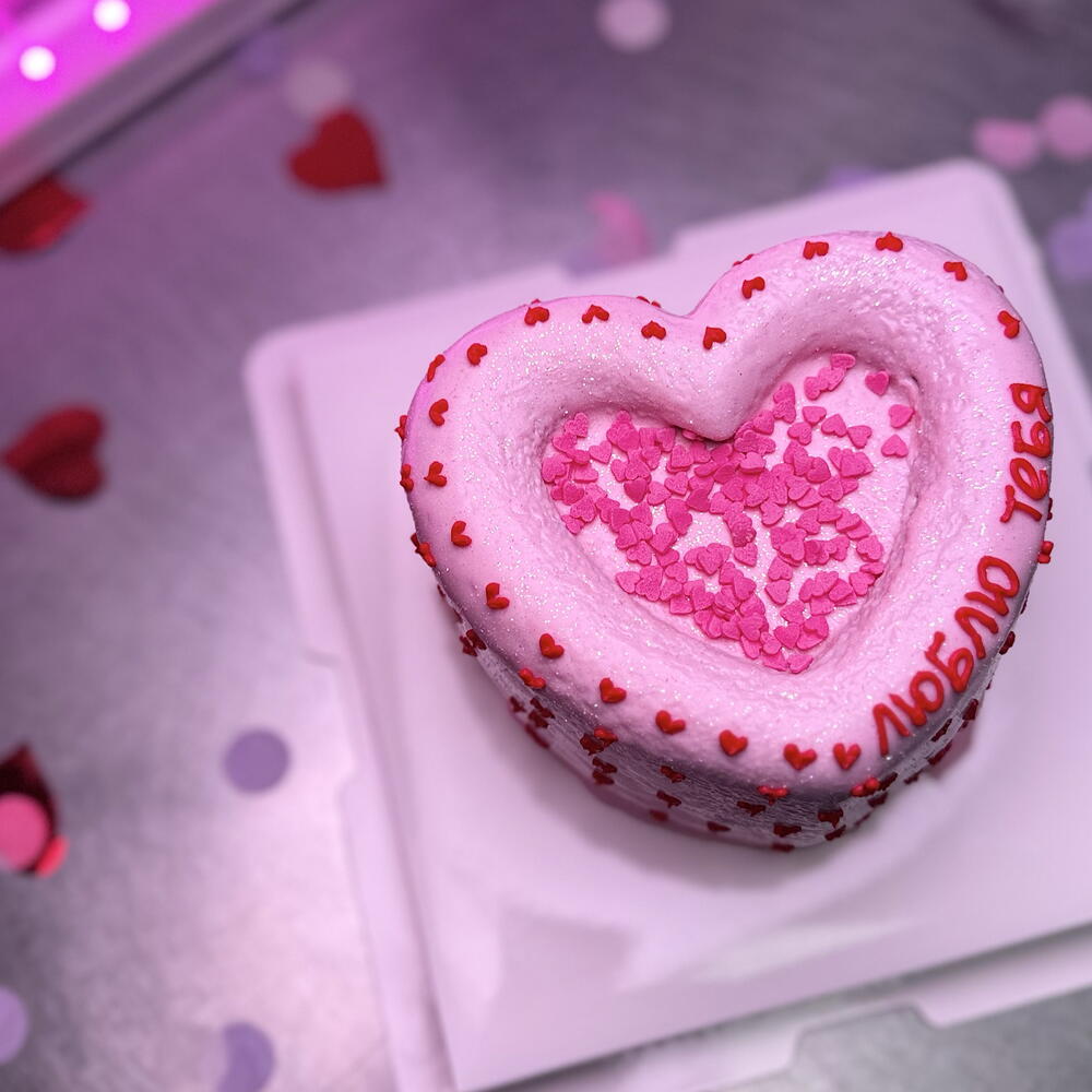 Бенто птичка в форме сердца любимой девушке жене на 14 февраля