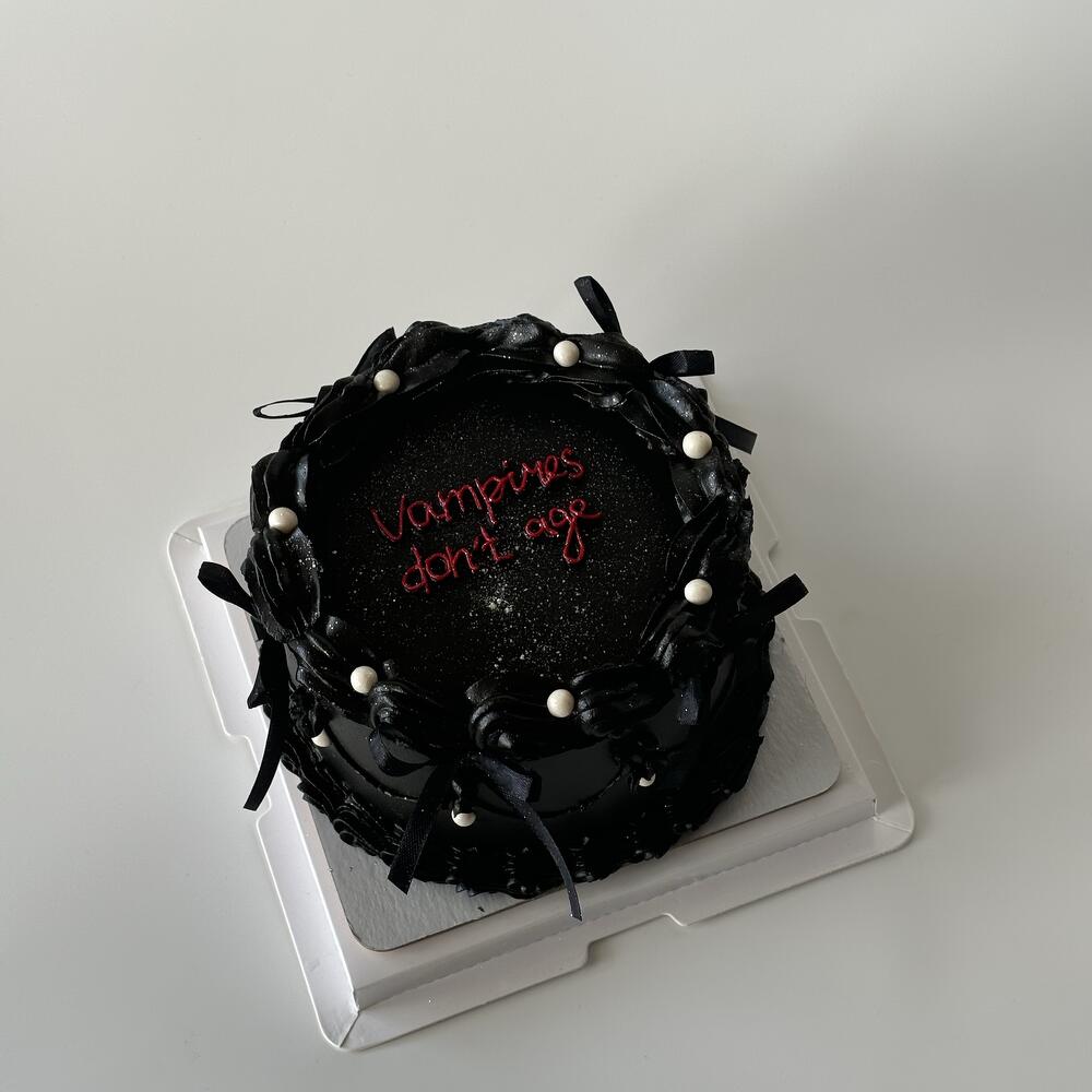 Бенто с бантами в черном цвете