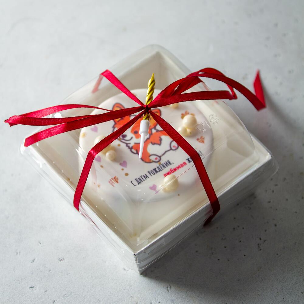 Бенто с корги "С Днём Рождения!" ( подарок любомимому, любимой)