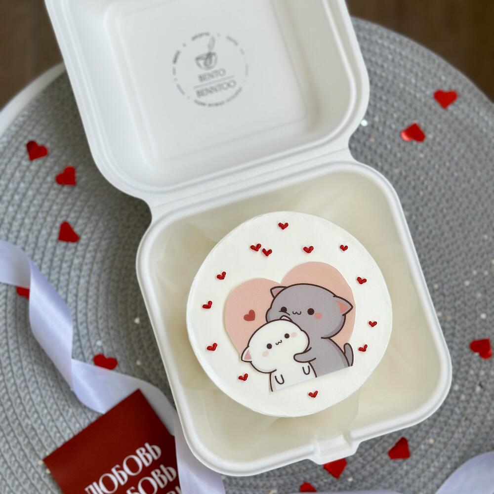 Бенто с котиками на 14 февраля