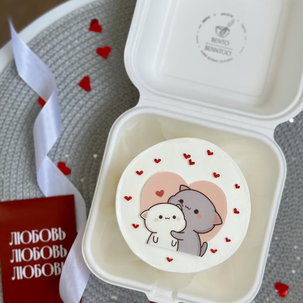 Бенто с котиками на 14 февраля