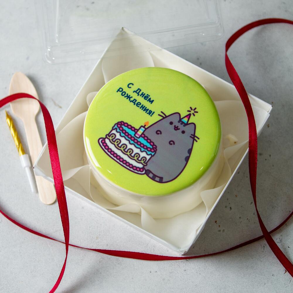 Бенто с котиком и тортиком на день рождения