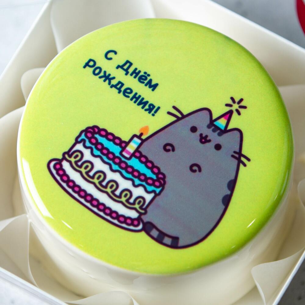 Бенто с котиком и тортиком на день рождения