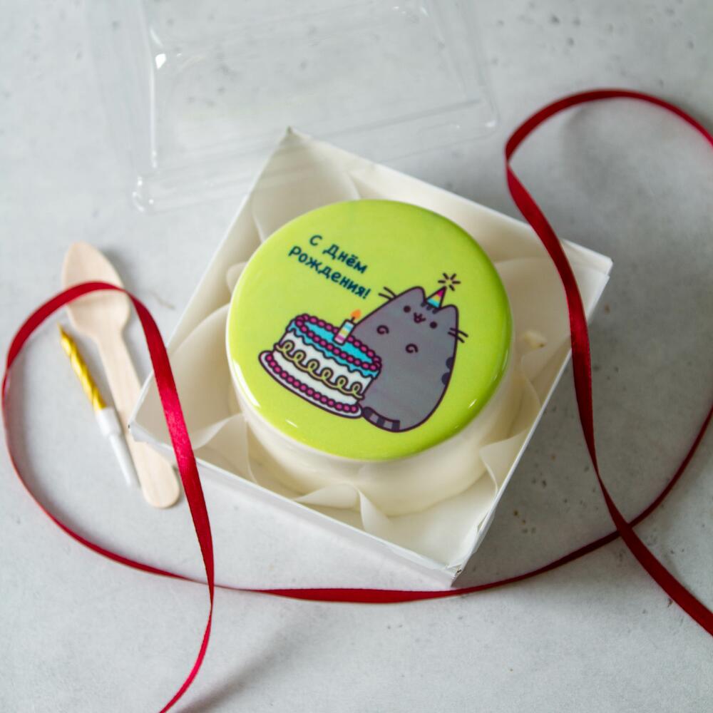 Бенто с котиком и тортиком на день рождения