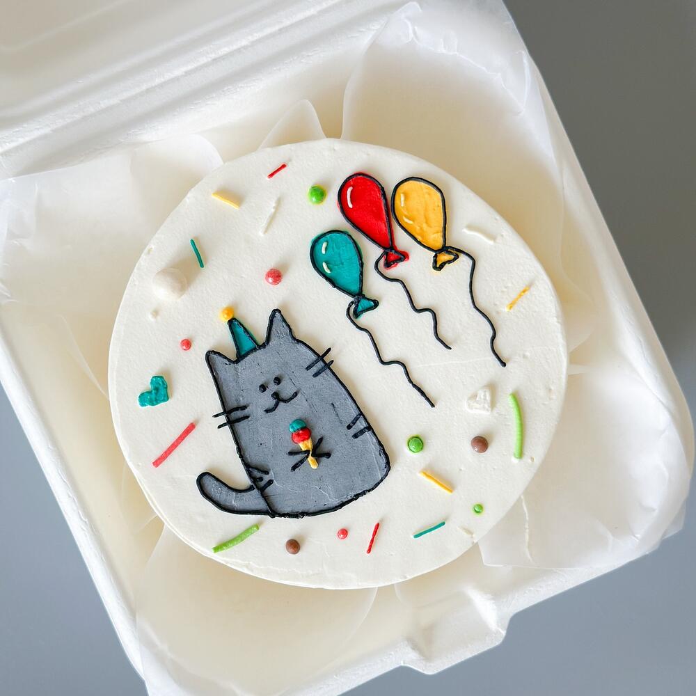 Бенто с котом и шариками