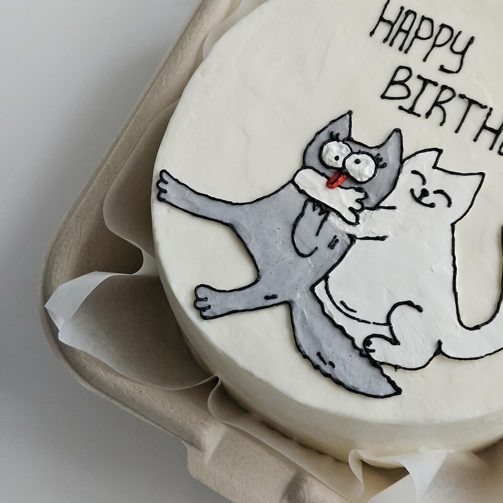 Бенто с мемо котами с днем рождения