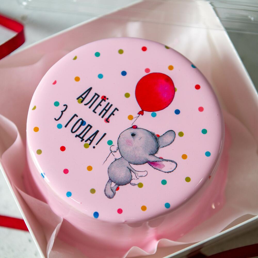 Бенто с милым зайчиком и воздушным шариком