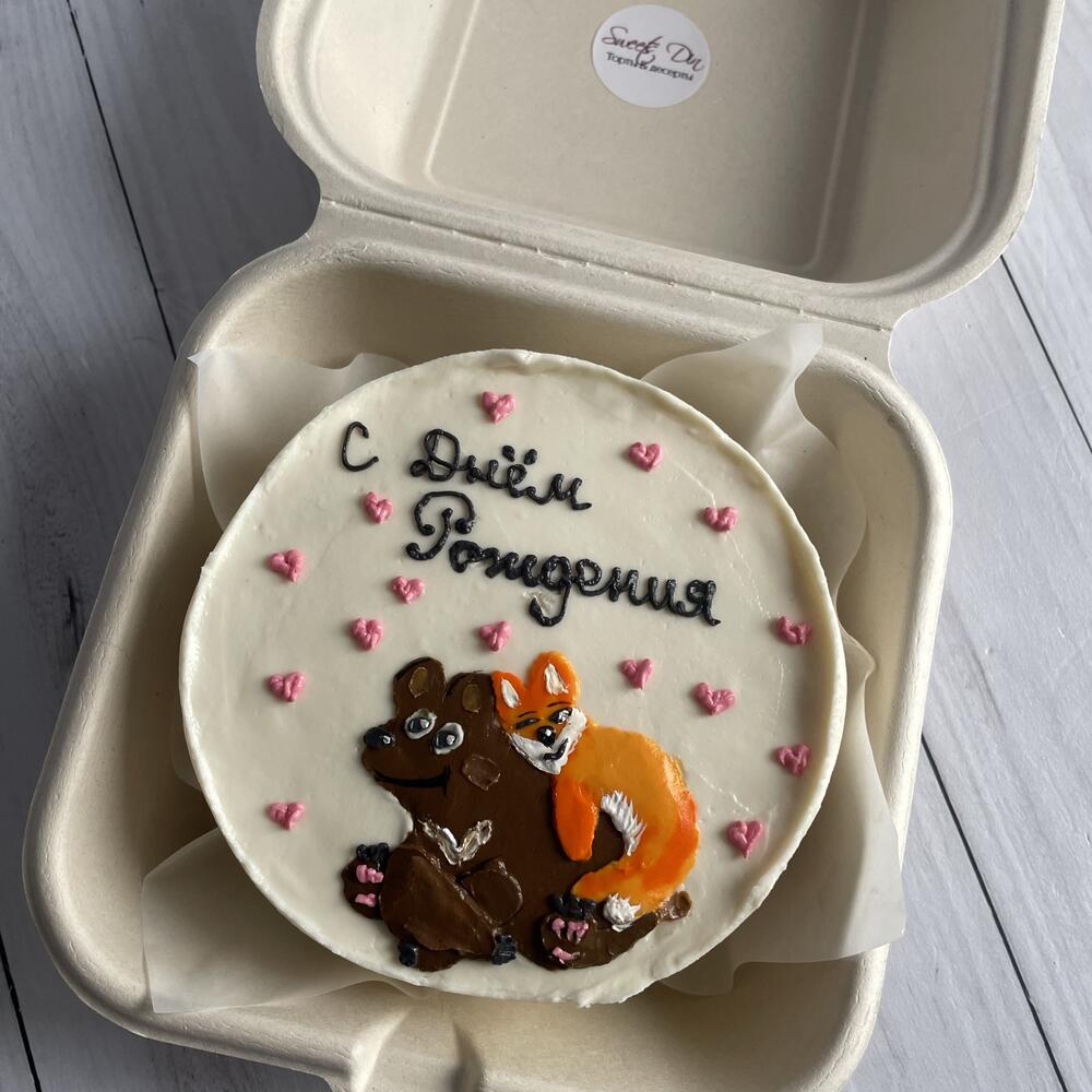 Бенто с мишкой и лисичкой