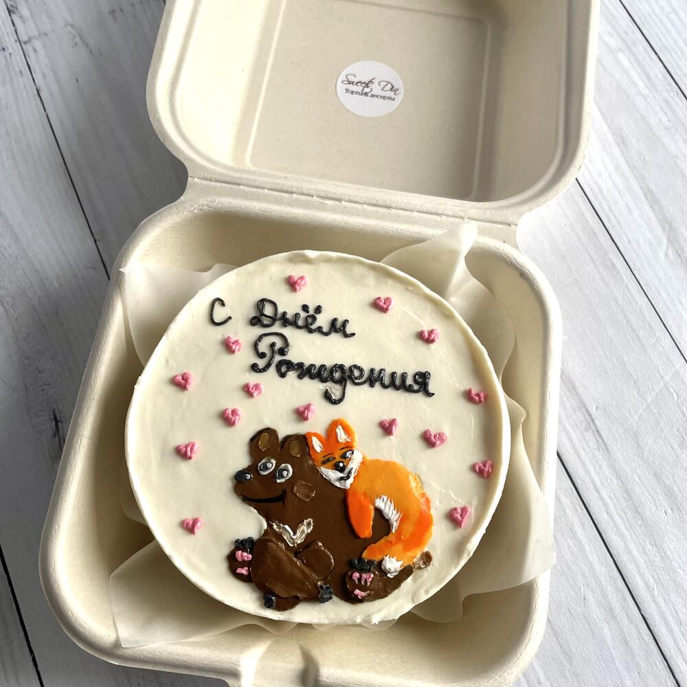 Бенто с мишкой и лисичкой